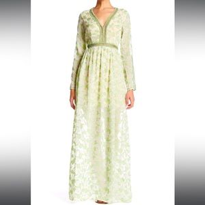 re:named Mesh Floral Vine Maxi Dress